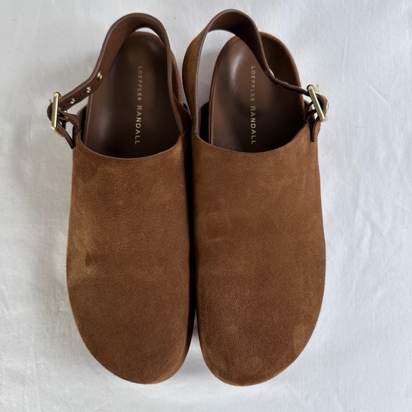 Loeffler Randall Rhodes Flat Clog Size 40 Cacao Suede - Picture 2 of 6